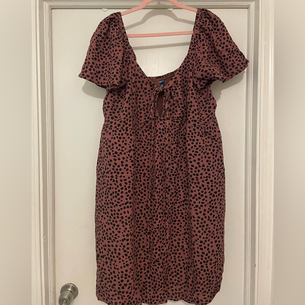 Old navy xxl long linen baby doll dress with shirred back.